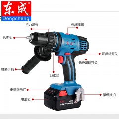 东成 锂电手钻冲击钻多功能手电钻电动螺丝刀充电式电起子机 DCJZ13