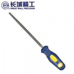 长城精工 锉刀塑柄中齿钳工锉钢锉刀三角半圆扁锉圆锉方锉锉削工具 413720
