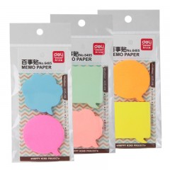 得力 卡通百事贴 6405 百事贴N次贴可重复粘贴彩色便条纸标注贴