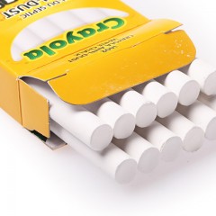 绘儿乐/crayola 白色粉笔12支儿童用安全粉笔粉尘小安全益智51-1402