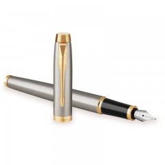 Parker/派克 IM香槟金金夹钢笔墨水笔经典商务送礼含吸墨器