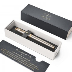 Parker/派克 IM香槟金金夹钢笔墨水笔经典商务送礼含吸墨器