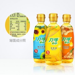 刀唛/Knife 食用植物油物理压榨 花生油900ml+玉米油900ml+葵花籽油900ml