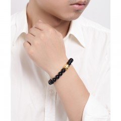 明牌珠宝  黄金手链 足金3D硬金转经筒手串男士手链AFP0134 定价