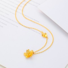 潮宏基珠宝 婚庆-蕊意 黄金项链5.2g 女款足金套链锁骨链女