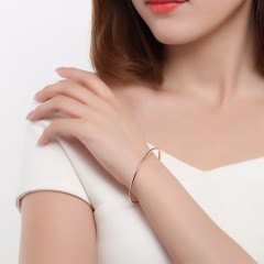 潮宏基  香线  红18k金手镯玫瑰金镯子百搭手饰女 X