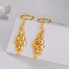 中国黄金 黄金耳饰 吉祥孔雀耳环金耳钉5.83g