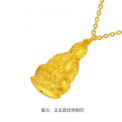中国黄金 足金黄金吊坠男款观音吊坠5.73g