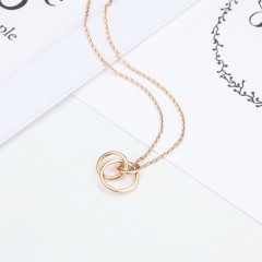 潮宏基珠宝 牵绕 红18k金吊坠玫瑰金项链挂坠女