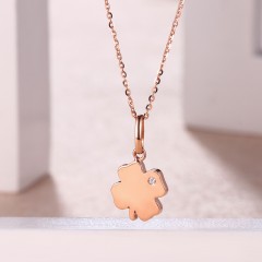 潮宏基珠宝  苹叶 红18k金吊坠choker项圈颈圈项链玫瑰金挂坠女