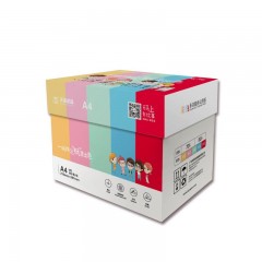 天章  彩色纸A4 80克学生彩色纸手工纸彩色折纸粉红 浅黄 浅绿 浅蓝 大红80克500张/包彩色打印复印纸