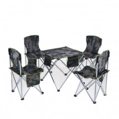 国产 户外便携式折叠凳 野营折叠桌椅钢管牛津布沙滩椅套装