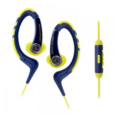铁三角/Audio Technica 耳挂式耳机线控带麦跑步耳机 ATH-SPORT1iS