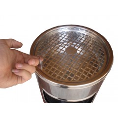 国产 室内酒店垃圾桶电梯口走廊转角带烟灰桶 镀锌铁皮胆5709