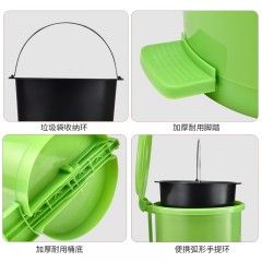 国产  脚踏式垃圾桶带盖创意卫生间客厅厨房家用卧室脚踩农村分类NX-SN001