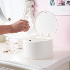 国产  北欧垃圾桶家用客厅卧室按压式厨房卫生间创意垃圾桶桌面有盖纸篓2287