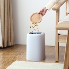 国产 北欧双层垃圾桶家用客厅厨房收纳垃圾桶简约卧室卫生间无盖纸篓2276