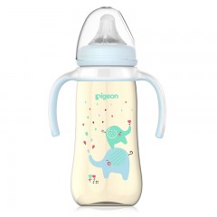 贝亲  双手柄宽口径PPSU塑料彩绘奶瓶330mLAA169-172