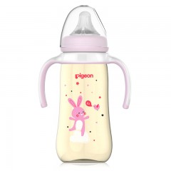 贝亲  双手柄宽口径PPSU塑料彩绘奶瓶330mLAA169-172