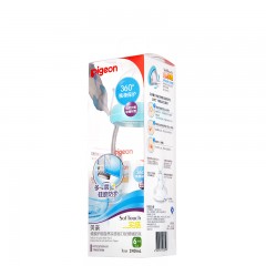 贝亲  硅胶护层宽口径玻璃奶瓶240ml配M/L号奶嘴