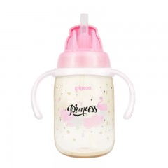 贝亲   PPSU塑料彩绘阶段式训练吸管杯水杯满杯 330ml