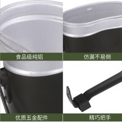 国产 德式铝饭盒 户外野营饭盒 双层保温便当盒 便携式椭圆形饭盒