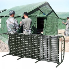 国产 钢制六折床便携式折叠床营房六折床