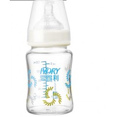 爱得利 玻璃奶瓶高硼硅宝宝宽口奶瓶新生儿150+260ml奶瓶婴儿A111