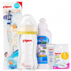 贝亲  宽口径奶瓶清洗剂奶瓶刷护臀膏 哺喂护理套装