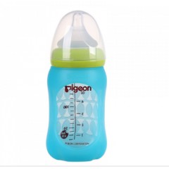 贝亲  宽口径玻璃奶瓶安心组合160ml-蓝色AA117