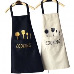 可擦手厨房家用防水防油围裙日式时尚女做饭成人男工作服定制LOGO