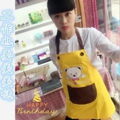 国产  可擦手围裙厨房家用防水防油污时尚女日式罩衣做饭工作服定制LOGO