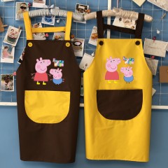 国产 厨房家用做饭防水防油围裙时尚可爱背带女成人工作服定制LOGO印字