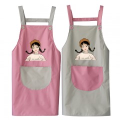国产 个性创意防水防油家用围裙厨房女时尚可爱做饭围腰工作服定制LOGO