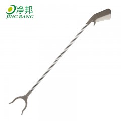 国产 捡垃圾夹子拾物器夹垃圾钳长柄夹子环卫火钳不锈钢家用取物器