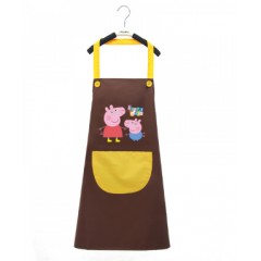 国产 厨房家用做饭防水防油围裙时尚可爱背带女成人工作服定制LOGO印字