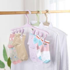 国产 多功能防风晾衣架无痕家用晒袜夹卡扣防滑内衣袜子8夹晾晒架挂钩