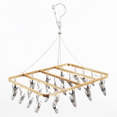 国产 铝合金晾衣架不锈钢晒袜夹防风防滑内衣夹多夹子家用挂钩晾晒架子