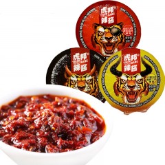 虎邦 鲁西牛肉酱拌饭酱虎皮蒜蓉辣椒酱 30g*3罐
