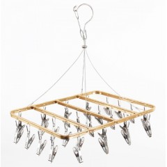 国产 铝合金晾衣架不锈钢晒袜夹防风防滑内衣夹多夹子家用挂钩晾晒架子