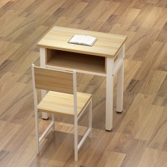 国产 学生课桌双层带抽屉凳子椅子 120*60*80