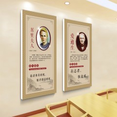 国产 名人名言装饰画 E-1红褐色实木有框图+布文膜40*80cm