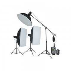 神牛 GODOX DP600W三灯 摄影灯套装影楼灯闪光灯 摄影棚拍照灯人像套装