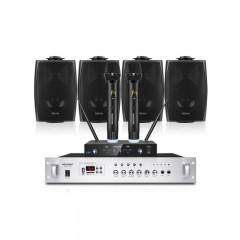 威斯汀 WESTDING V1音响音箱公共广播壁挂音响挂壁音响会议套装背景音乐系统无线话筒大功率分区功放黑色