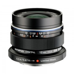 ☆奥林巴斯 OLYMPUS M.ZUIKO DIGITAL ED 12MM F2.0 黑色 广角定焦抓拍镜头 全金属精湛做工