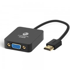 ☆秋叶原 CHOSEAL HDMI转VGA线转接头 电脑盒子连接线电视显示器投影仪QD6323PA
