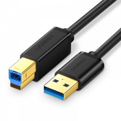 绿联 USB3.0打印机数据线A公对B公镀金方口硬盘盒数据线连接线2米 US210