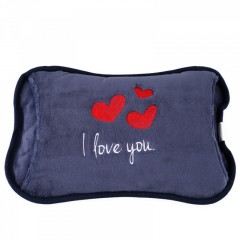 绿之源 电暖袋热水袋充电暖水袋防爆电暖宝毛绒暖胃暖腰暖宝宝蓝