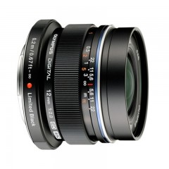 ☆奥林巴斯 OLYMPUS M.ZUIKO DIGITAL ED 12MM F2.0 黑色 广角定焦抓拍镜头 全金属精湛做工