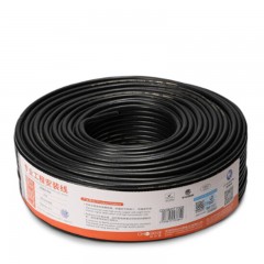 ☆秋叶原 CHOSEAL 超五类网线 非屏蔽 防水抗晒耐寒 高速 国标纯铜 室外专用网线 黑色 100米 LDN7771AT100